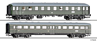 Tillig 01084 - TT - 2-tlg. Set Personenwagen D 118 Leipzig-Köln, DR, Ep. III